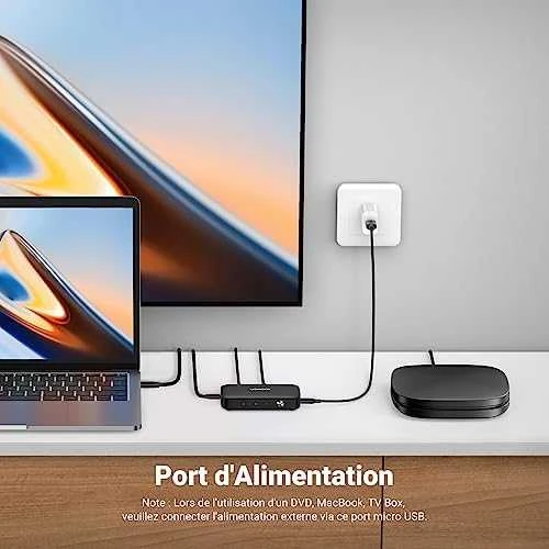 UGREEN šakotuvas CM332 3in1 HDMI 1.4 4K 30 Hz - Juodas
