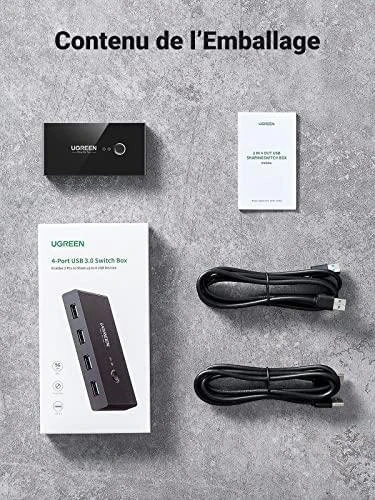 USB jungiklis KVM USB 2x4 UGREEN USB 3.0