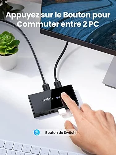USB jungiklis KVM USB 2x4 UGREEN USB 3.0