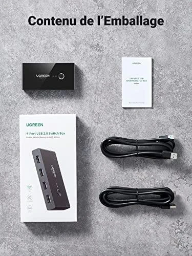 USB jungiklis KVM USB 2x4 UGREEN USB 2.0