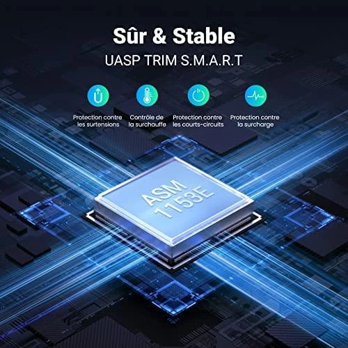 UGREEN US221 SATA išorinio disko dėklas HDD 2.5 "