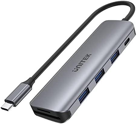 UNITEK Hub USB-C 3xUSB 3.1 Gen1 PD 100W SD Micro SD H1107C