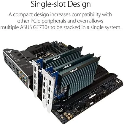 Vaizdo plokštė Asus | GT730-4H-SL-2GD5 | NVIDIA | 2 GB | GeForce GT 730 | GDDR5 | HDMI jungtys kiekis 4 | PCI Express 2.0 | Atminties taktinis dažnis 5010 MHz | Procesoriaus dažnis 902 MHz