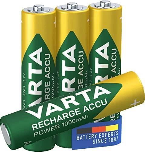 Įkraunami Elementai Varta AAA R03 1000 mAh 5703 4 vnt.