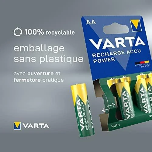 Įkraunami Elementai Varta AAA R03 1000 mAh 5703 4 vnt.