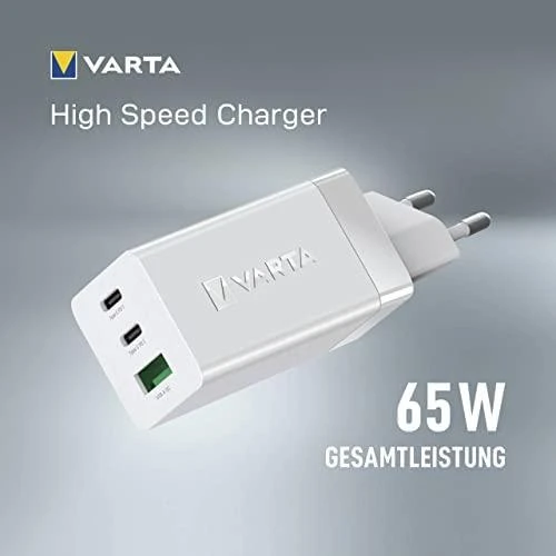 Varta 65W įkroviklis su trimis USB jungtimis