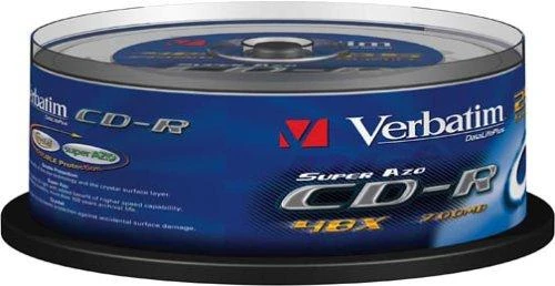 Verbatim CD-R AZO Crystal 0,7 GB, 52 x, 25 Pakuotės velenas