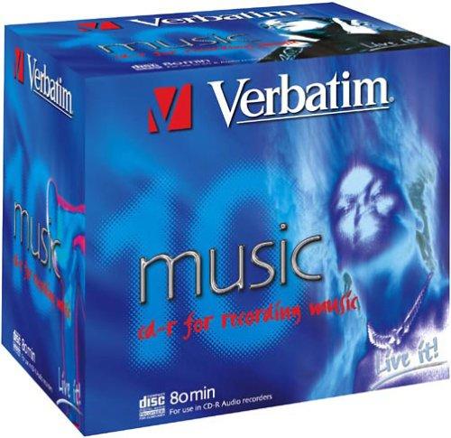 VERBATIM audio CD-R 80 min. / 700 MB 16x 10 pakelių papuošalų dėklo krištolinis paviršius, spalvinkite gyvai