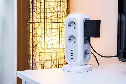 Verbatim EU Multi Plug Power Tower EUPT-01 Baltas