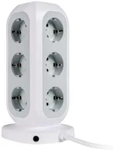 Verbatim EU Multi Plug Power Tower EUPT-01 Baltas