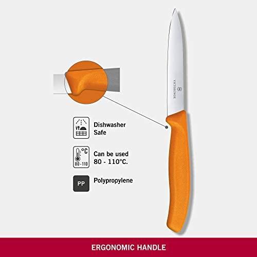 Victorinox Victorinox daržovių peilis, lygus, 10 cm, oranžinis