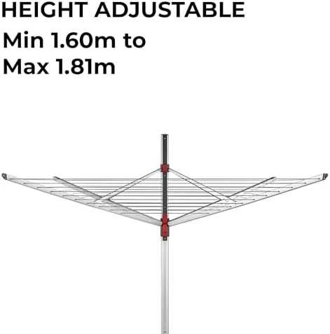 Vileda Sun Lift Compact 168250 lauko drabužių džiovintuvas Juoda, Balta Aliuminis 40 m