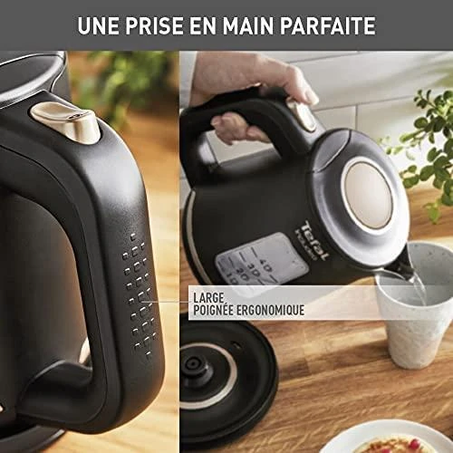 TEFAL | Virdulys | KI533811 | Electric | 2400 W | 1 L | Plastic | 360° rotational base | Juodas