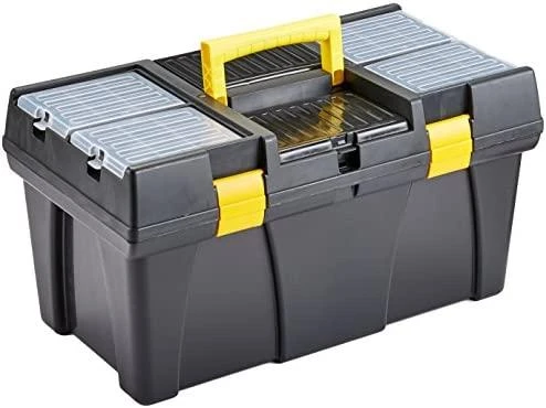 Vorel Plastikinė įrankių dėžė 26", su nuimamu dėklu, PVC įrankių dėžė, įrankių dėžė-organaizeris, įrankių laikymo dėžė