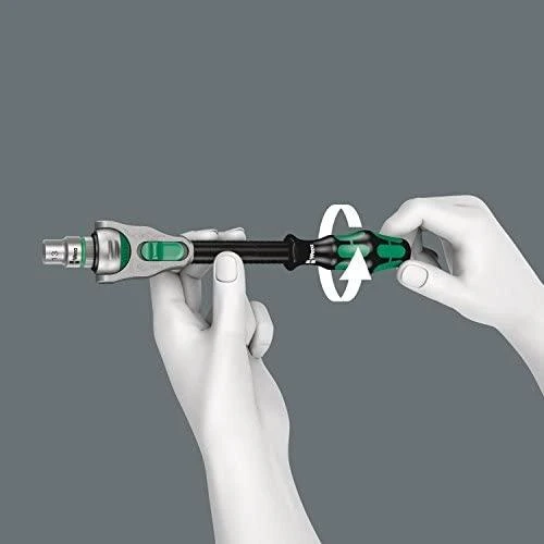 Wera „Zyklop Speed“ 1/2 colio terkšlės metrinis rinkinys, 37 dalys.