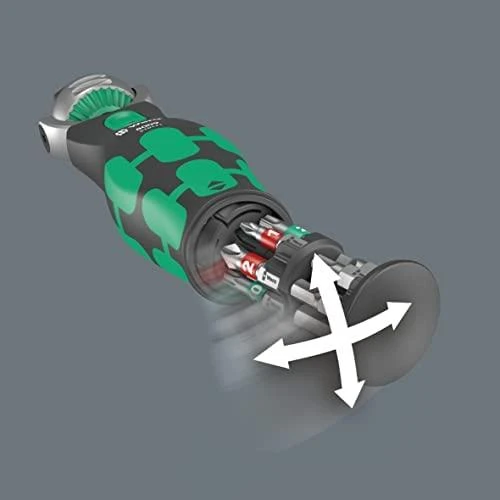Grąžtas Terkšlė Wera 8009 Zyklop Pocket Imperial Set 1; 3/8''-1/4'' +? sukimo antgaliai