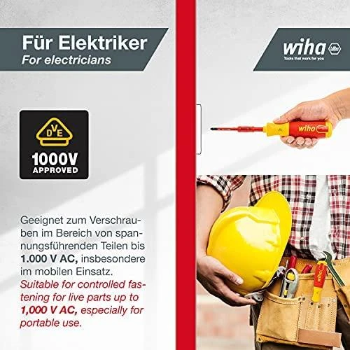 Atsuktuvas elektrikui su antgaliais rankenoje WIHA LiftUp slimBits (6 vnt.)