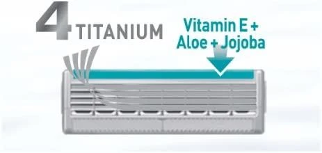 Wilkinson Sword Quattro Essential 4 Keičiami peiliukai vyrams, 1 pakuotė