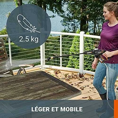 Plovykla Worx 20V Hydroshot WG620E; 20 V; 1x2,0 Ah akum.