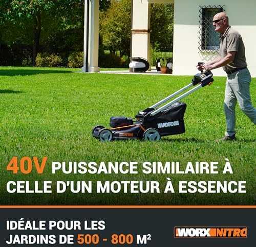 Akumuliatorinė savaeigė vejapjovė Worx WG749E; 2x20 V; 2x4,0 Ah akum.