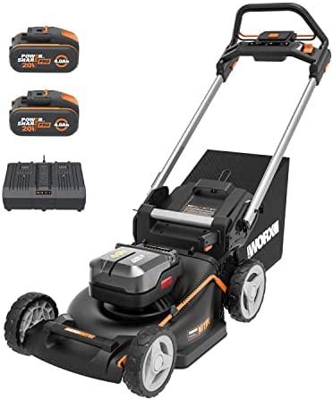 Akumuliatorinė savaeigė vejapjovė Worx WG749E; 2x20 V; 2x4,0 Ah akum.