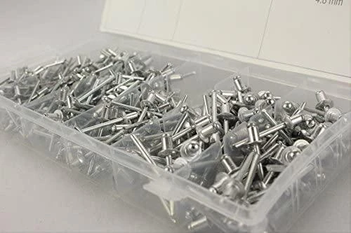 Yato Toya Sa Poland Kniedžių rinkinys dėžutėje | aliumininės aklios kniedės mix | Ø 2,4–4,8 mm | 400 vnt. (YT-36420)