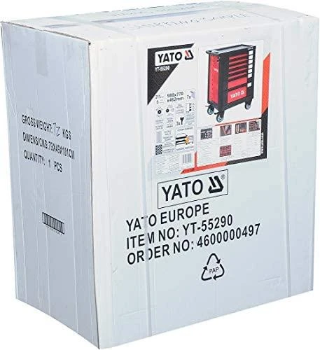YATO YT-55290 Profesionali įrankių spintelė su 211 įrankių ir 7 stalčiais