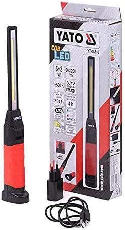 YATO įkraunamas žibintas COB LED 5W + 3W