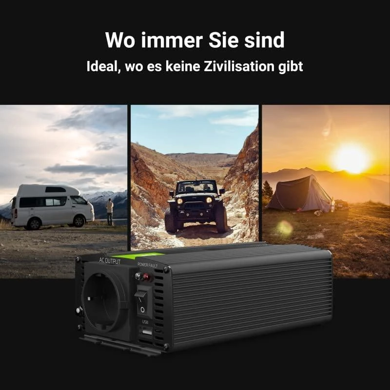 Green Cell Žalias Cell Inverteris 12V/220V 2000W/4000W Modifikuota sinusinė išėjimo įtampa Žalias Cell