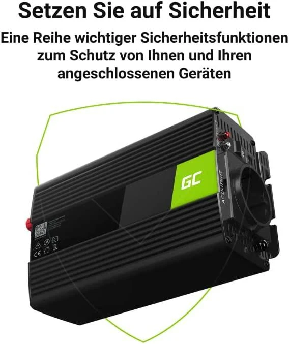 Green Cell Žalias Cell Inverteris 12V/220V 2000W/4000W Modifikuota sinusinė išėjimo įtampa Žalias Cell