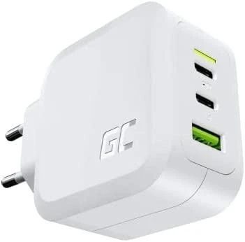 Green Cell Žalias Cell Žalias Cell įkroviklis 65W GaN GC PowerGan - 2x USB-C, 1x USB-A - baltas