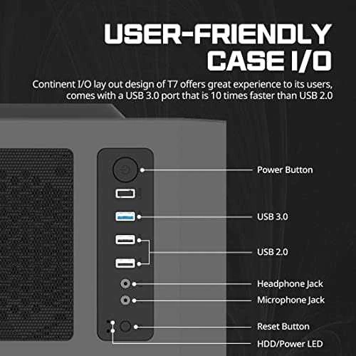 ZALMAN T7 dėklas Zalman T7 ATX Mid Tower kompiuterio dėklas