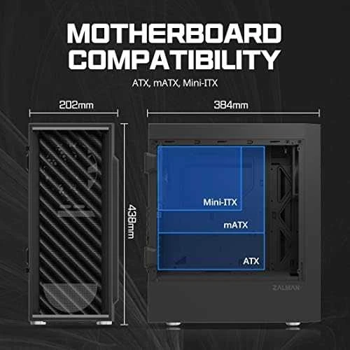 ZALMAN T7 dėklas Zalman T7 ATX Mid Tower kompiuterio dėklas