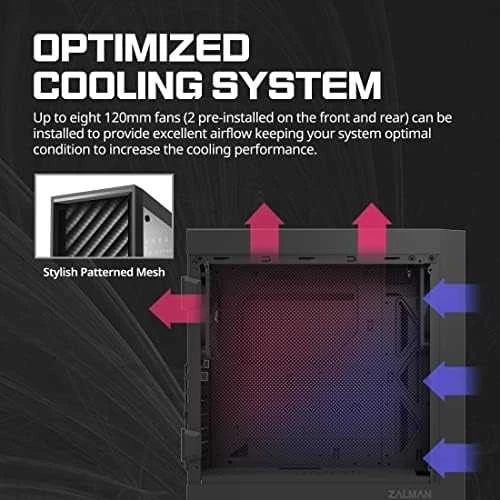 ZALMAN T7 dėklas Zalman T7 ATX Mid Tower kompiuterio dėklas