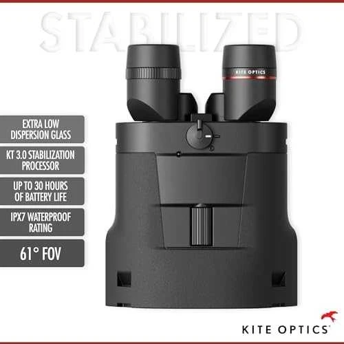 Žiūronai su vaizdo stabilizavimu Kite APC 18x50 ED LI-ION