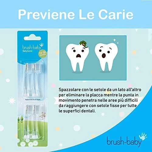Brush-Baby Šepetėlio galvutė 18-36mėn, 4vnt Babysonic
