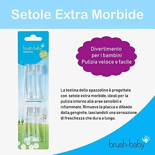 Brush-Baby Šepetėlio galvutė 18-36mėn, 4vnt Babysonic