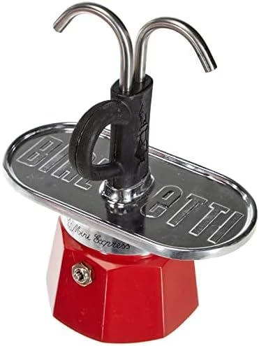Bialetti Mini Express kavos virimo aparatas, raudonos spalvos, 2 puodeliai