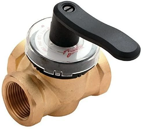 Rotacinis vožtuvas DANFOSS, bronzinis, trišakis, HRB 3, d32 Kvs16