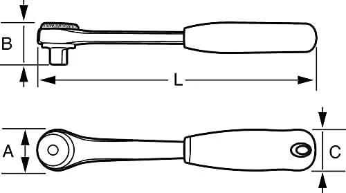 Terkšlė vartoma galva 1/4" 149mm Bahco