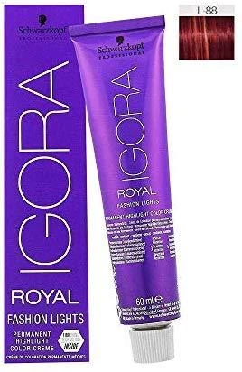 plaukų dažai Schwarzkopf Igora Royal Fashion Lights L-88 Intensyvi raudona 60ml