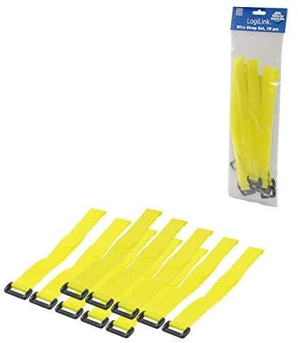LOGILINK KAB0015 LOGILINK - Kabelio raištis su Velco, geltona
