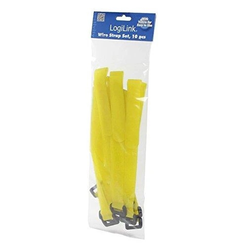LOGILINK KAB0015 LOGILINK - Kabelio raištis su Velco, geltona
