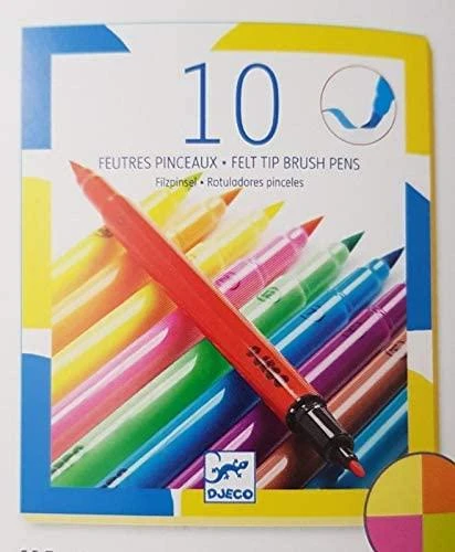 Djeco Dvipusiai flomasteriai - Ryškios spalvos (10 vnt.) ( DJ08799 )