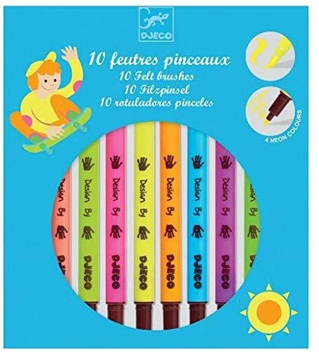 Djeco Dvipusiai flomasteriai - Ryškios spalvos (10 vnt.) ( DJ08799 )