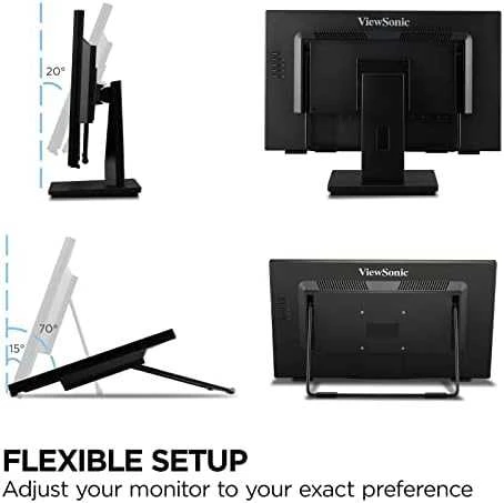 Monitorius ViewSonic TD2465 / 24" / Touch / Panel VA / 1920x1080 / 16:9 / 60Hz / Matinis / 7 ms / Garsiakalbiai