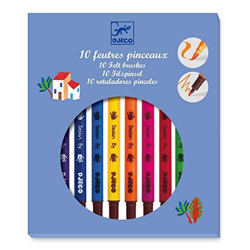 Djeco Dvipusiai flomasteriai - Klasikinės spalvos (10 vnt.) ( DJ08800 )