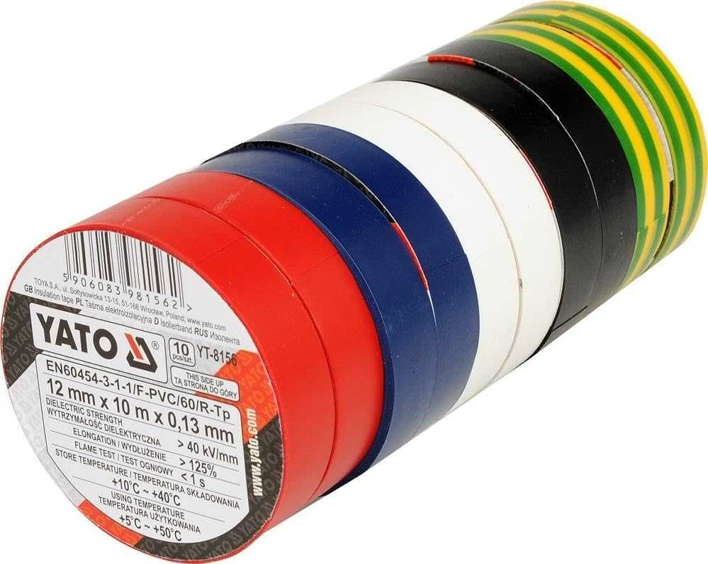 Yato Oem Elektros izoliacijos juostų rinkinys 12x10m - 10 vnt