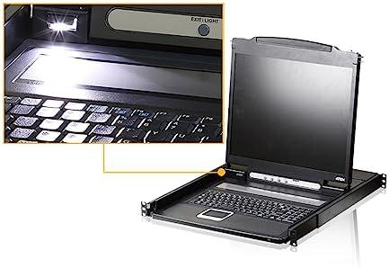 ATEN CL1000N-ATA-AG ATEN CL1000N KVM Console LCD 19 + klaviatūra + jutiklinė dalis 19 1U