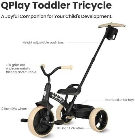 MILLY MALLY Qplay Triratis Elite Pro Juodas